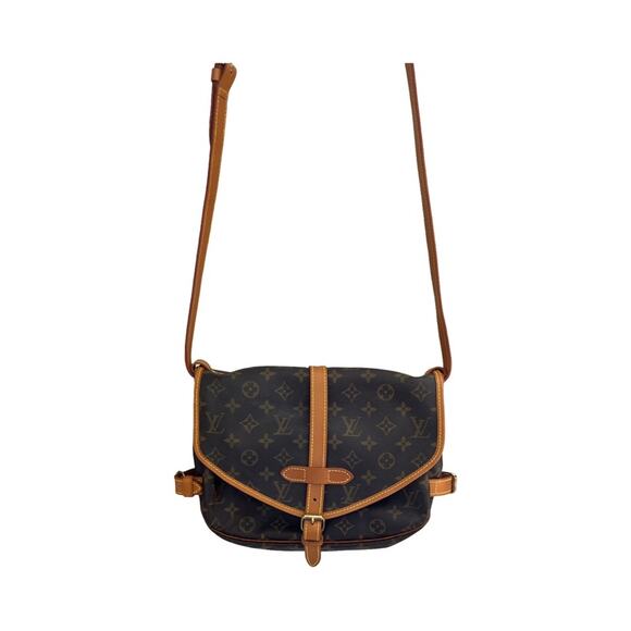 Louis Vuitton Saumur 25 Momogram Canvas Crossbody Vintage New Vachetta Leather - Picture 6 of 16